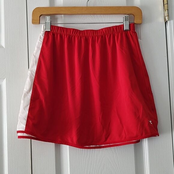 Diadora  reversible red white tennis running skirt Sz S - Picture 1 of 5